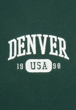 Pier One Hombre DENVER COLLEGE HOODIE - Sudadera - Green -Pier One Comercio 752110e4a87f4d94834d2533b6a901a1