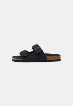 Pier One UNISEX - Sandalias Planas - Dark Blue, Unisexo