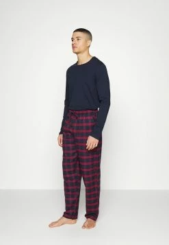 Pier One Hombre Pijama - Dark Blue/bordeaux