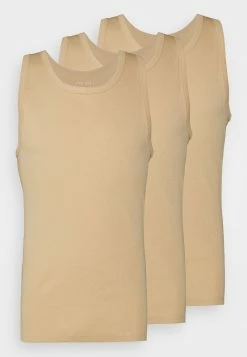 Pier One Hombre 3 PACK - Camiseta Interior - Beige