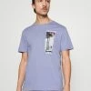 Pier One Hombre Camiseta Estampada - Lilac