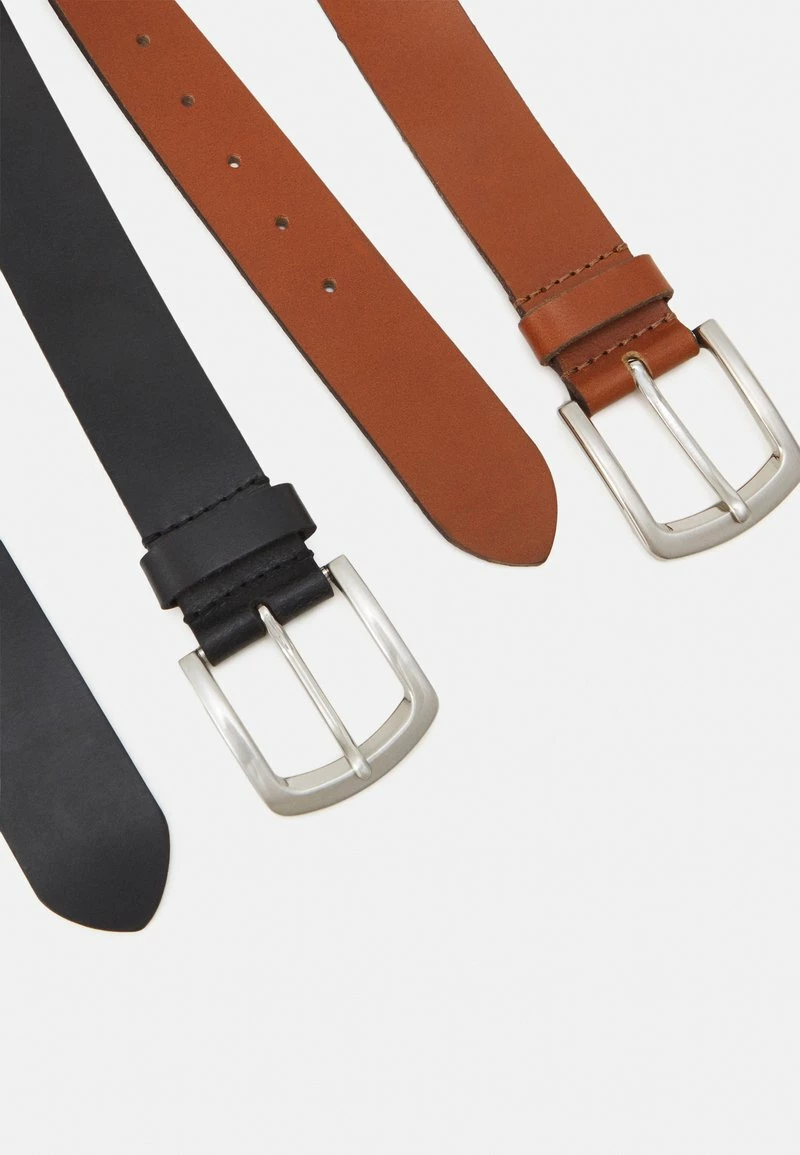 Pier One Hombre LEATHER 2 PACK - Cinturón - Cognac/black 4 Pier One Hombre LEATHER 2 PACK - Cinturón - Cognac/black - Imagen 2