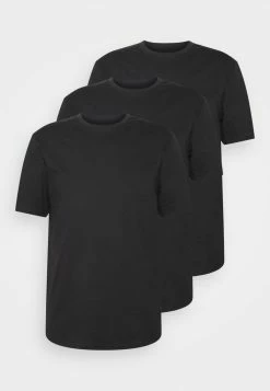 Pier One Hombre 3 PACK - Camiseta Básica - Black
