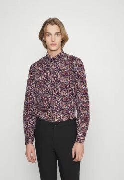 Pier One FESTIVE AOP - Camisa - Black/multi-coloured, Hombre