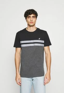 Pier One Hombre Camiseta Estampada - Black/grey