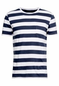 Pier One Hombre Camiseta Estampada - Dark Blue/white -Pier One Comercio 880935b7f0304540bca29df9d83de0f7