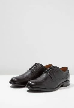 Pier One LEATHER - Zapatos Con Cordones - Black, Hombre -Pier One Comercio 899f7d61c3284b97ba7bc19c719fb722