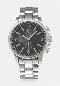 Pier One Unisexo UNISEX - Reloj - Silver-coloured/black