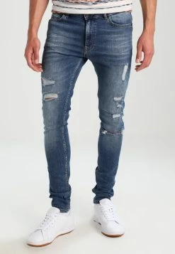 Pier One Hombre Vaqueros Pitillo - Dark Blue Denim
