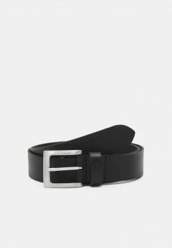 Pier One Hombre LEATHER - Cinturón - Black