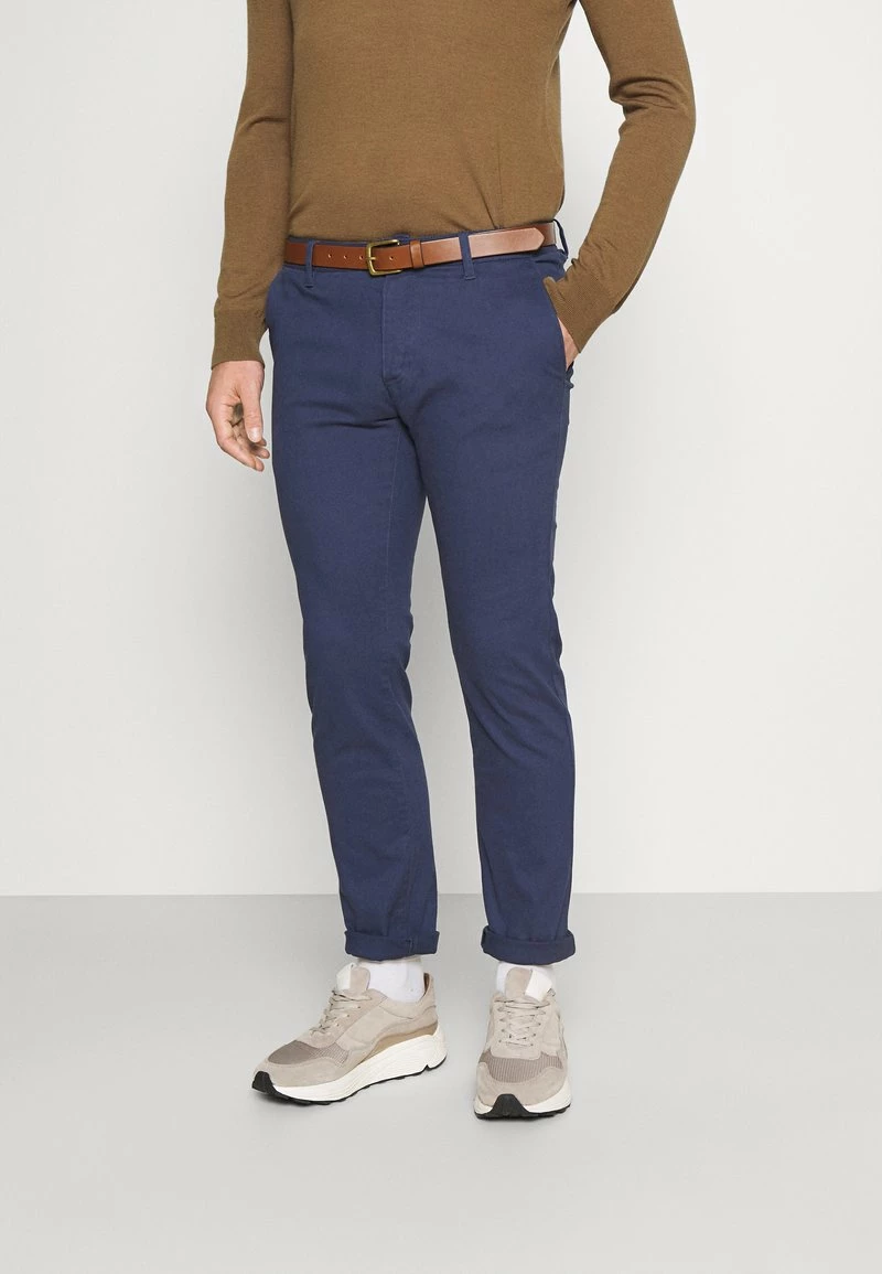 Pier One BELTED - Pantalones Chinos - Dark Blue, Hombre 3 Pier One BELTED - Pantalones Chinos - Dark Blue, Hombre