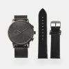 Pier One Unisexo SET - Reloj - Gunmetal/black -Pier One Comercio a0e9ca5ce3154736868ac5cf4d247f50