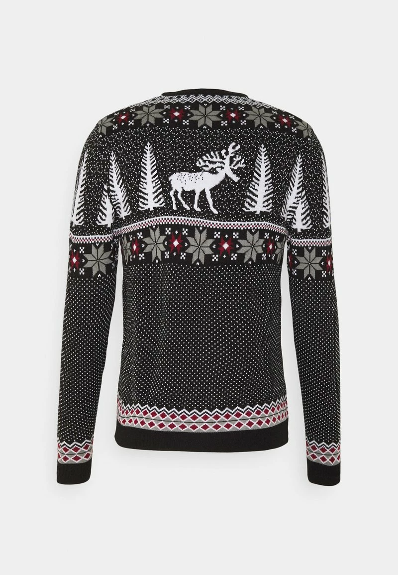 Pier One Hombre WINTERY CHRISTMAS JUMPER - Jersey De Punto - Black 4 Pier One Hombre WINTERY CHRISTMAS JUMPER - Jersey De Punto - Black - Imagen 2