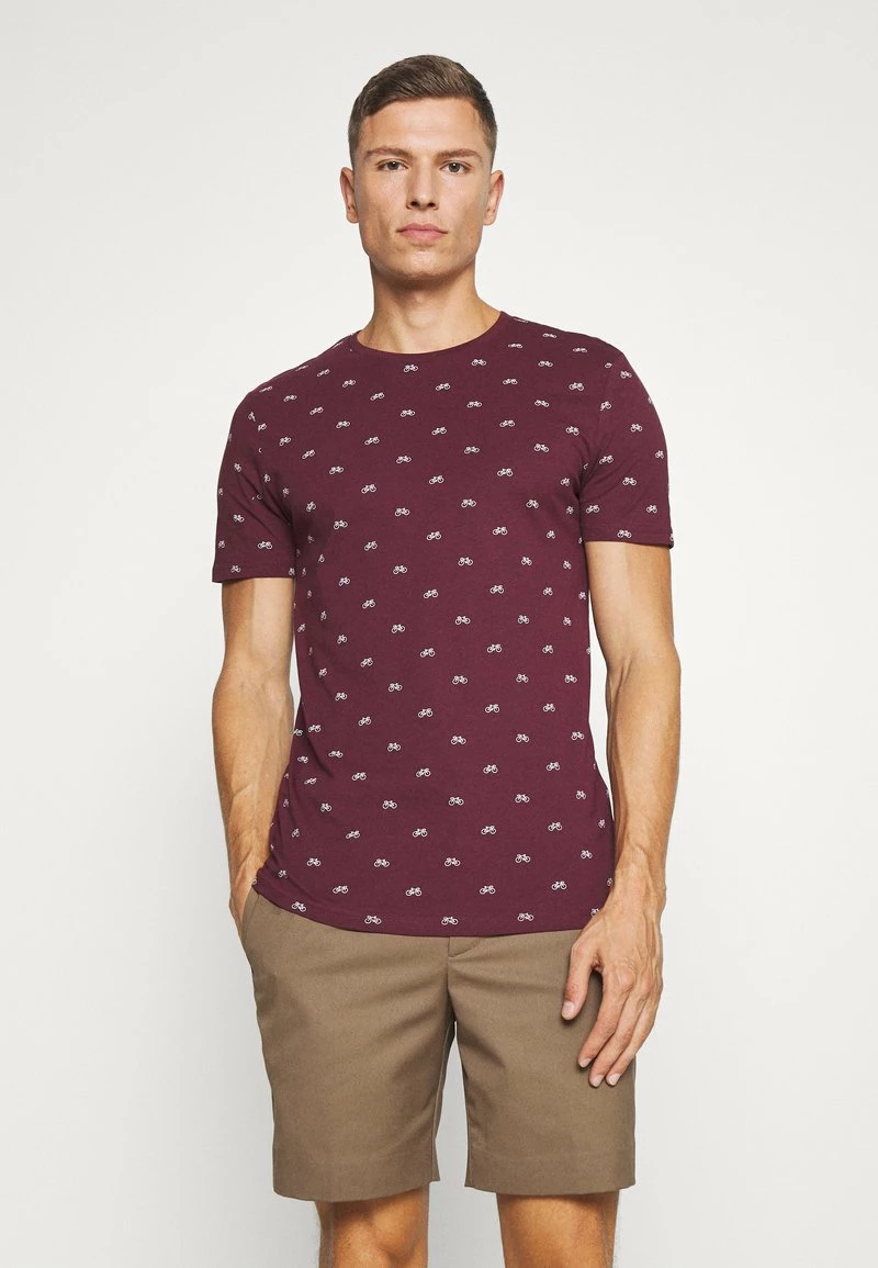 Pier One Hombre Camiseta Estampada - Bordeaux 3 Pier One Hombre Camiseta Estampada - Bordeaux