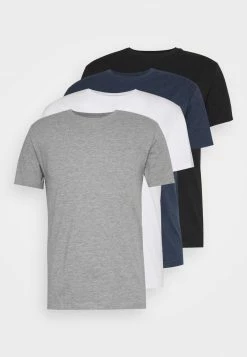 Pier One Hombre 4 PACK - Camiseta Básica - Black/white/blue -Pier One Comercio a6336c9ea9294b8b9261921b47ede4b7