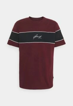 Pier One Hombre Camiseta Estampada - Bordeaux/black/white -Pier One Comercio a8802b6e3f8e4a98920d2169432d6388