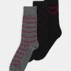 Pier One Hombre VALENTINES SOCK 3 PACK - Calcetines - Black/red/mottled Grey -Pier One Comercio a9b6d7937a314a60bd8f6bbefda4ced3