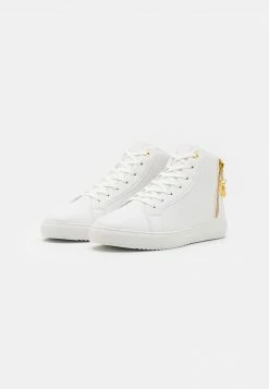 Pier One Unisexo UNISEX - Zapatillas Altas - White/gold-coloured -Pier One Comercio ac65be9bcaa44cab8a99890430c7c0a2