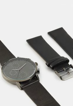 Pier One Unisexo SET - Reloj - Gunmetal/black -Pier One Comercio ae8f9e1912d84bbeaa45ed6402d1e931
