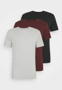 Pier One Hombre 3 PACK - Camiseta Básica - Black/grey/bordeaux 18 Pier One Hombre 3 PACK - Camiseta Básica - Black/grey/bordeaux -Pier One Comercio b4adf13b9960406cbe579058828ee383