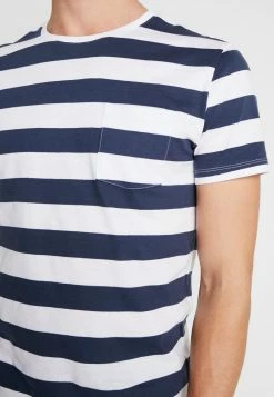 Pier One Hombre Camiseta Estampada - Dark Blue/white -Pier One Comercio b66a3877ed11444f92cd03a7772bbe08