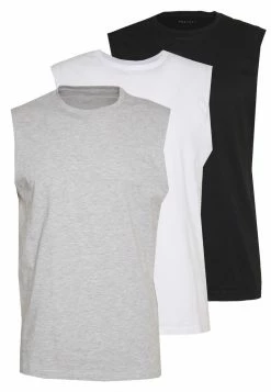 Pier One 3 PACK - Camiseta Básica - Grey/white/black, Hombre -Pier One Comercio b7095e703ec24c8694069d82098fed74