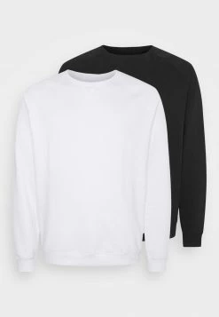 Pier One Hombre BIG CREW NECK 2PACK - Sudadera - Black/white -Pier One Comercio b7d9faf214de4d398a33c49db3525f18