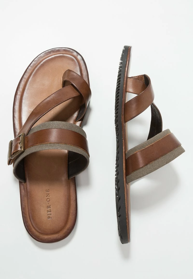 Pier One Hombre Sandalias De Dedo - Cognac 4 Pier One Hombre Sandalias De Dedo - Cognac - Imagen 2