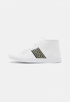 Pier One Hombre Zapatillas Altas - White/gold-coloured