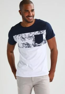 Pier One Hombre Camiseta Estampada - Navy/white