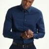 Pier One Hombre Camisa Elegante - Dark Blue -Pier One Comercio c3d5c7bf2961430fb63f867fd4953dc8