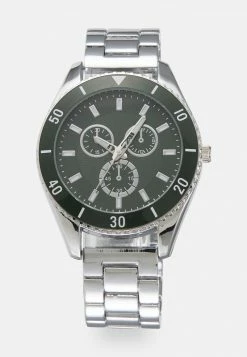 Pier One Unisexo UNISEX - Reloj - Silver-coloured/green