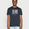 Pier One Camiseta Estampada - Dark Blue, Hombre