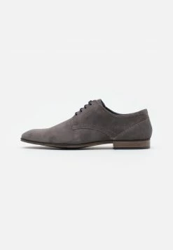 Pier One LEATHER - Zapatos Con Cordones - Grey, Hombre