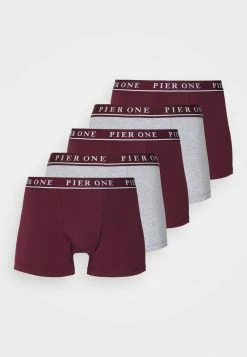 Pier One Hombre 5 PACK - Culotte - Bordeaux/mottled Grey