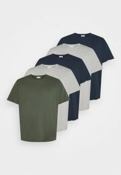 Pier One Hombre 5 PACK - Camiseta Básica - Khaki/grey/dark Blue -Pier One Comercio d3fe6e185c83415bbbdfd7d53b4f9bb2