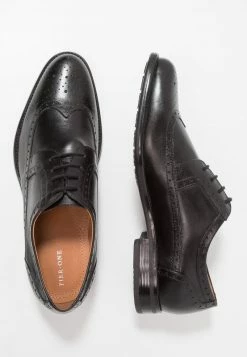 Pier One LEATHER - Zapatos Con Cordones - Black, Hombre -Pier One Comercio d47b1b97ff7149479a6f5f2b78a5cdf6