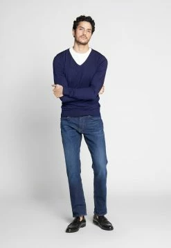 Pier One Hombre 4 PACK - Camiseta Básica - Black/white/blue