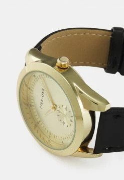 Pier One Unisexo Reloj - Black/goldcoloured -Pier One Comercio db0ebbad4ff848bd88eb2f2352a9768a