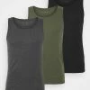 Pier One Hombre 3 PACK - Camiseta Interior - Black/khaki/mottled Dark Grey -Pier One Comercio dcdf4f7f98684599b47537ac7ea160f4