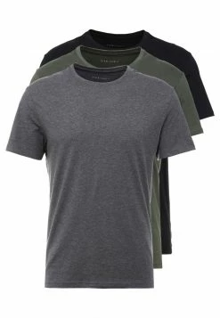 Pier One 3 PACK - Camiseta Básica - Black/grey/green, Hombre -Pier One Comercio df840033a7f04afda15f16c48ba7762b