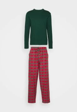 Pier One Hombre Pijama - Dark Green/red -Pier One Comercio e4f9d73856c449e8949504e9ea765a57
