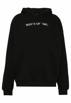 Pier One Hombre WASTE OF TIME HOOD - Jersey Con Capucha - Black -Pier One Comercio e723a9a3e0ed4abfb4a9905a355d515b