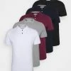 Pier One Hombre 5 PACK - Polo - Black/white/bordeaux/navy/gray Marl -Pier One Comercio e7f3b5380f9d45399476922a034db884