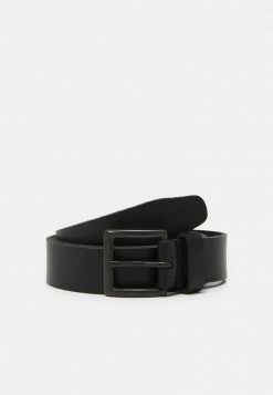 Pier One Hombre LEATHER - Cinturón - Black