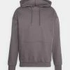Pier One Hombre PLAIN SKATER HOODIE - Sudadera - Dark Grey
