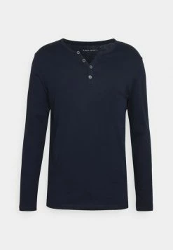 Pier One Hombre Camiseta De Manga Larga - Navy