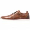 Pier One Hombre LEATHER - Zapatos Con Cordones - Cognac