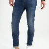 Pier One Hombre Vaqueros Slim Fit - Mid Blue Denim -Pier One Comercio f97e952ee27f4b4d928d3747a23be858