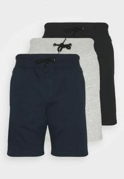 Pier One 3 PACK - Shorts - Black/mottled Light Grey/dark Blue, Hombre -Pier One Comercio fd1d6a00272c4d8db0cdbce1e6cd9d7c